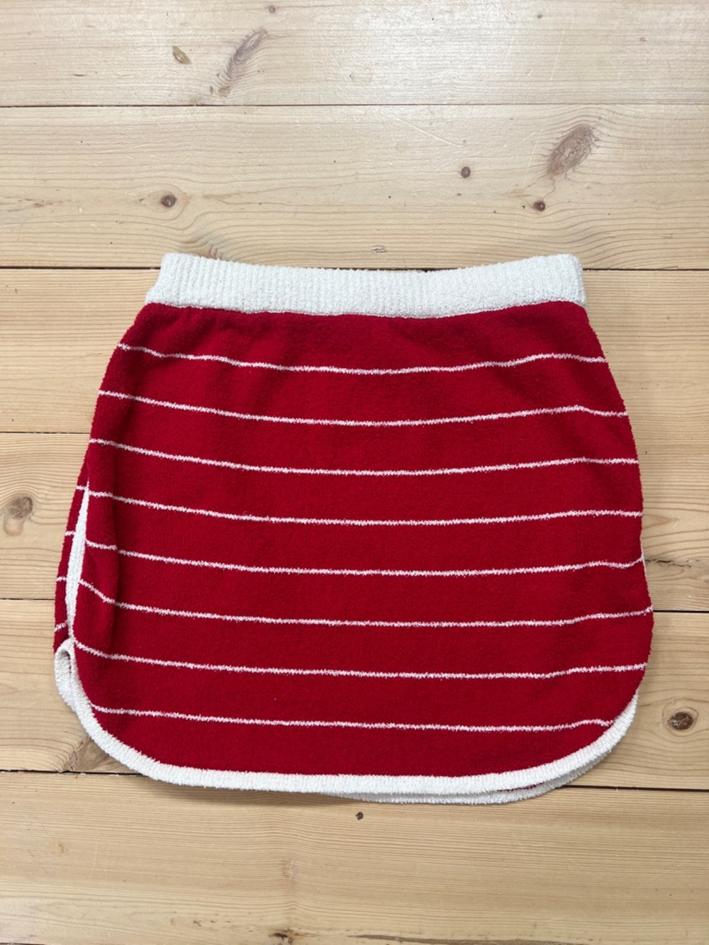 Zara Red Terrycloth Skirt
